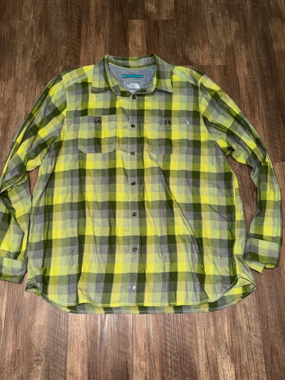 North Face Mens Plaid Long Sleeve Shirt XL